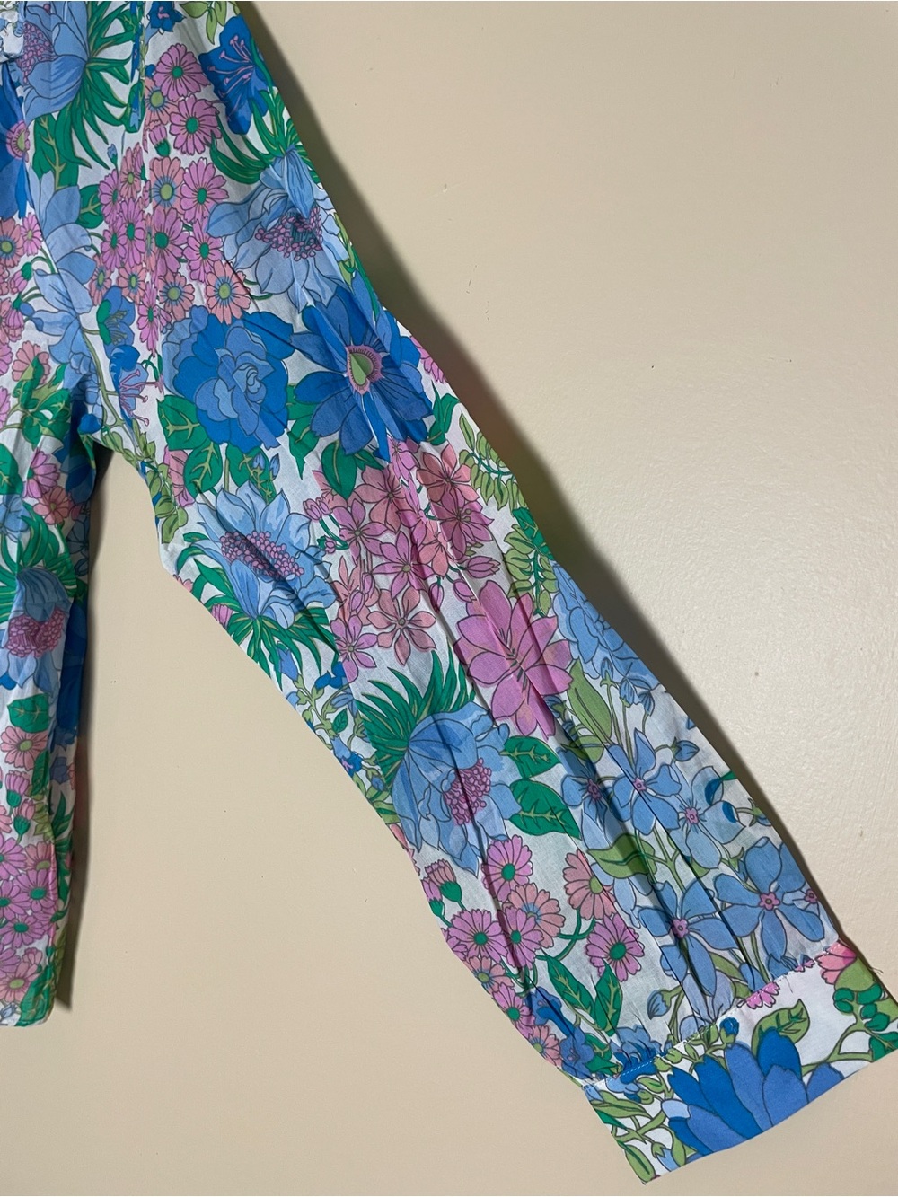 J. Crew Tie Front Ruffle Blouse Top Women's Large Fairy Floral AW851 Lightweight - Picture 8 of 13